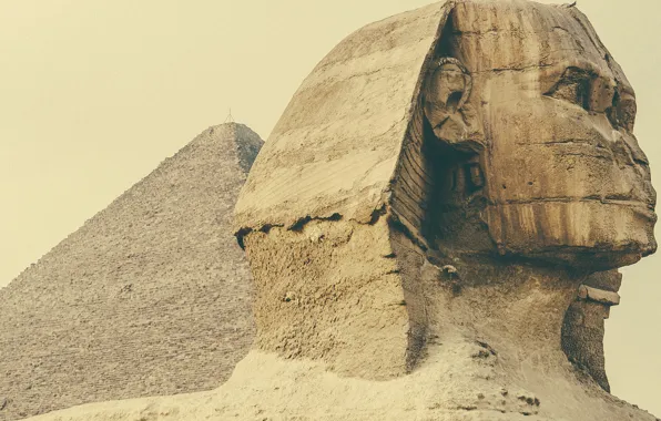 Sphinx, pyramid, Egypt, sculpture