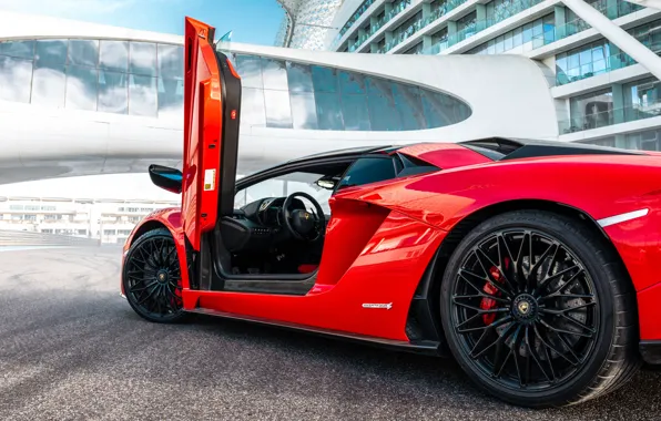 Wallpaper Roadster, Lamborghini, Aventador, the door, supercar, 2019, Aventador S
