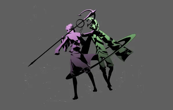 Weapons, guys, grey background, Sengoku Basara, The Era Of Unrest