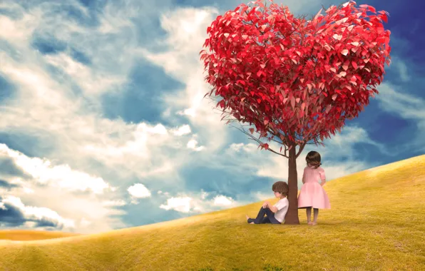 Picture love, heart, love, heart, tree, romantic