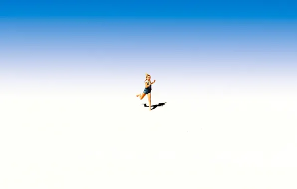 Picture shadow, running, girl