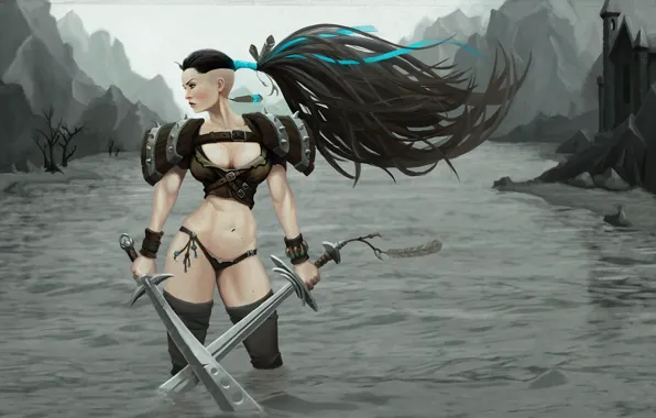 Picture girl, warrior, The Vikings
