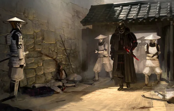 Japan, sword, katana, samurai, costume, star wars, darth vader, fan art