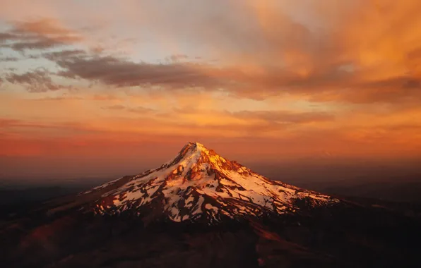 Picture mountain, the volcano, Oregon, top, Mount Hood, Mount Hood