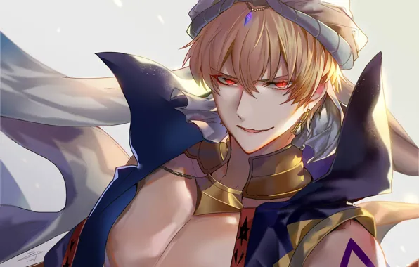 Look, guy, Gilgamesh, Fanart, Caster, Fate/Grand Order, Pixiv, Fanart From Pixiv