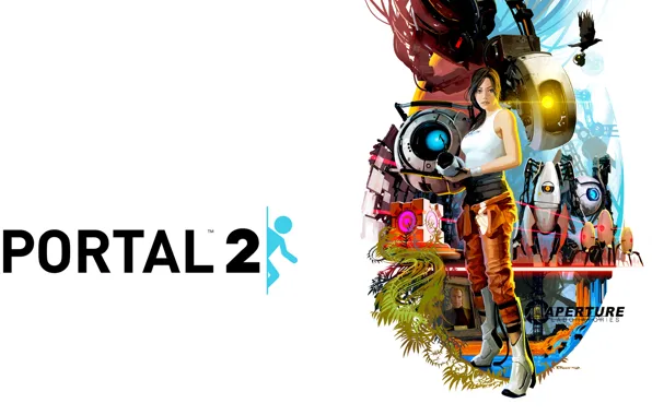 Girl, Robots, Portal, The portal, Portal 2, glados, The portal gun, Module