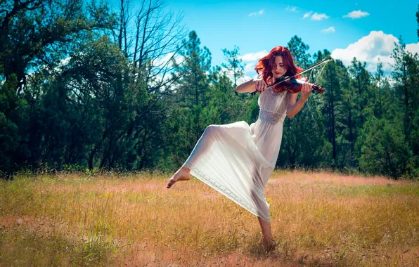 Summer, dance, violinist