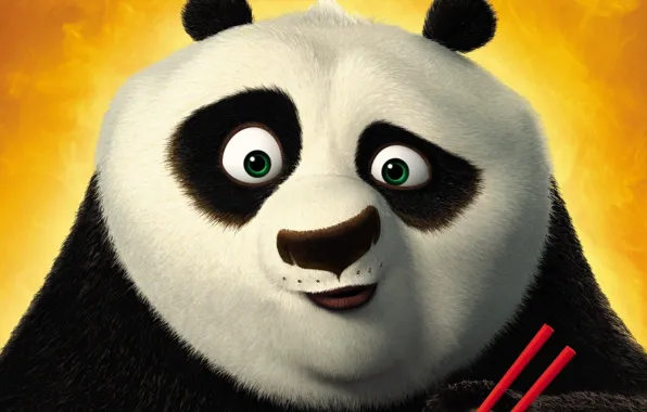Cartoon, Panda, Kung fu