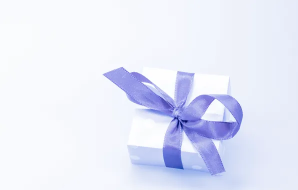 Lilac, holiday, box, gift, tape, bow