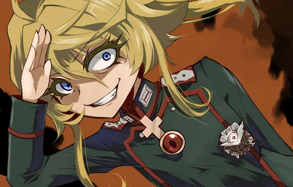 Girl, gun, soldier, military, weapon, war, anime, cross