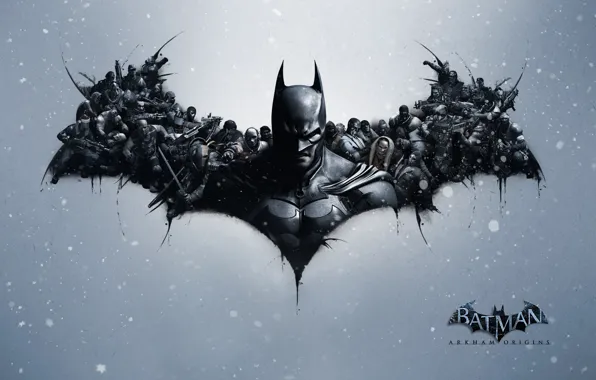 Picture snow, armor, cloak, enemies, Penguin, Bruce Wayne, Bruce Wayne, Deadshot