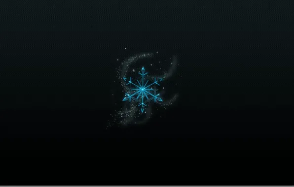 Picture the dark background, mesh, sparks, snowflake