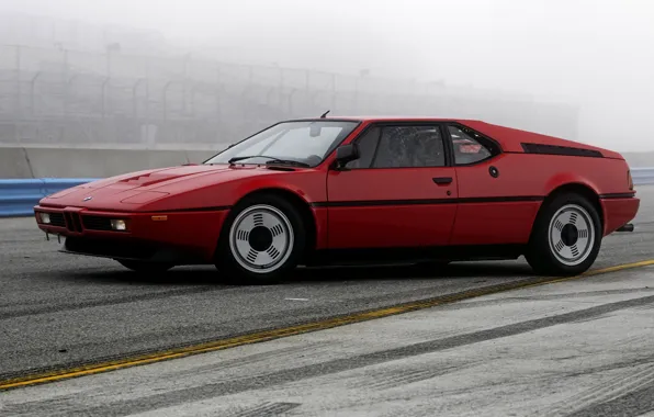 Picture red, fog, BMW, BMW M1, E26, M1