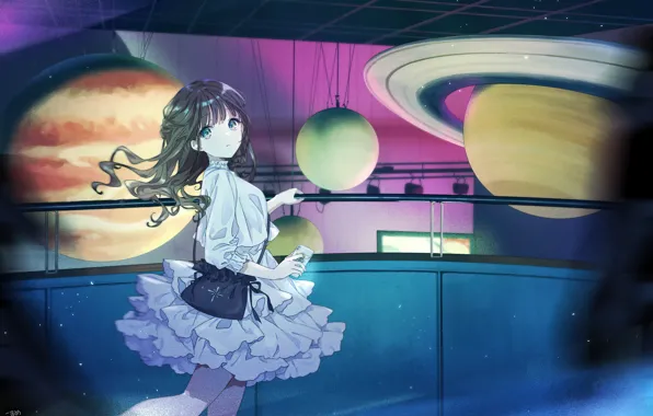 Girl, room, planet