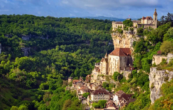 Picture rocks, France, sanctuary, Notre Dame de Rocamadour