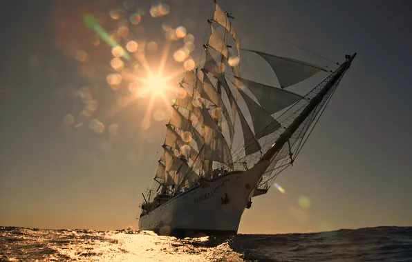 Sea, summer, the sun, travel, romance, sailboat