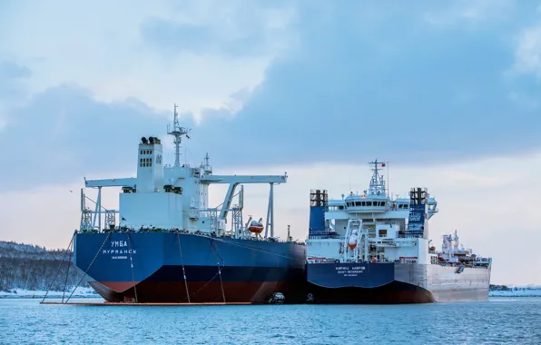 Sea, Oil, The ship, Tanker, Umba, Kirill Lavrov