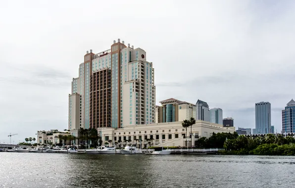 The city, Palma, blue, the building, skyscraper, FL, USA, USA