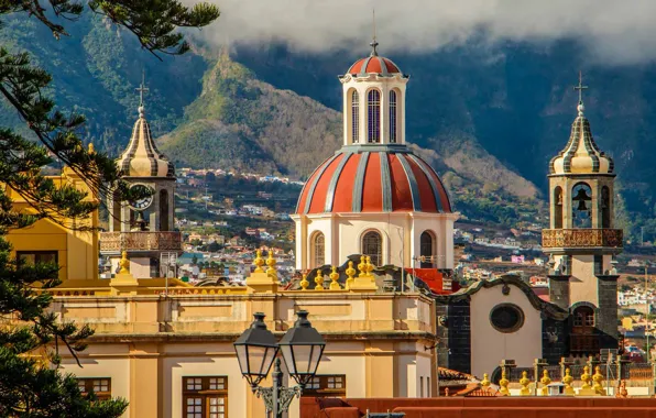 Picture mountains, the city, home, Canary Islands, Tenerife