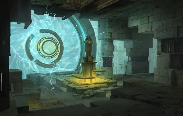 The portal, the room, plasma, Underground Portal