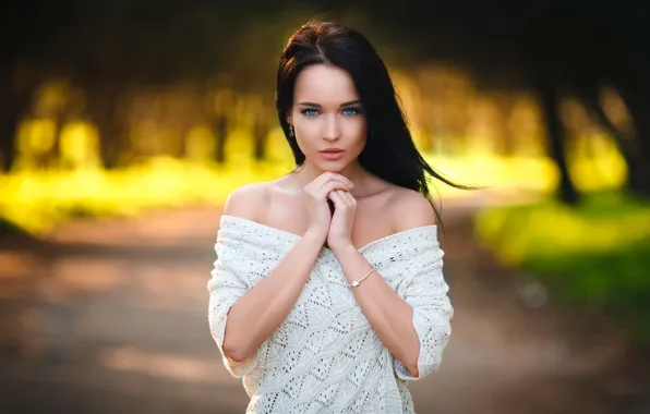 Picture Angelina, the beauty, bokeh, Denis Petrov, Simply portrait