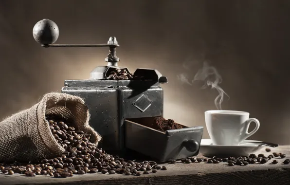 Picture drink, coffe, grind coffee beans