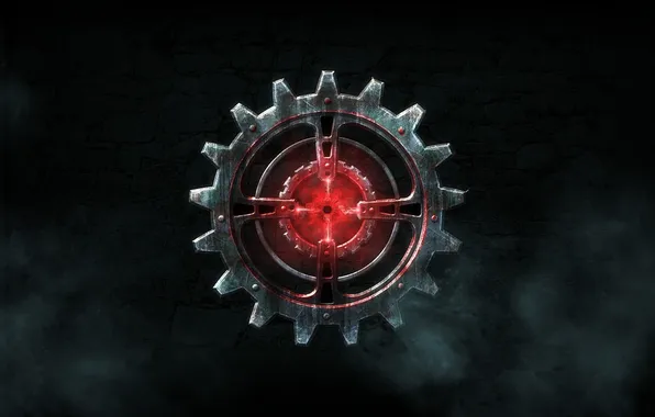 The game, emblem, render, gear, Legend of Grimrock