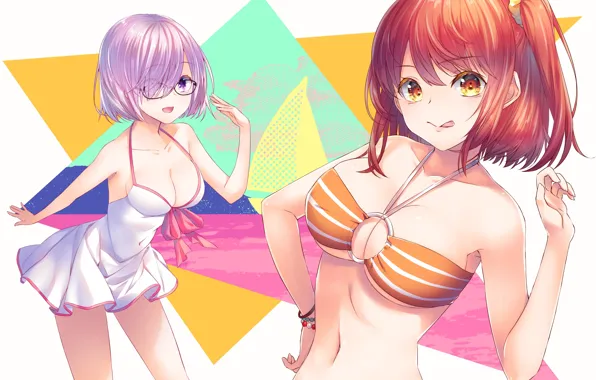 Girls, Summer, Swimwear, Fate / Grand Order, The destiny of a great campaign