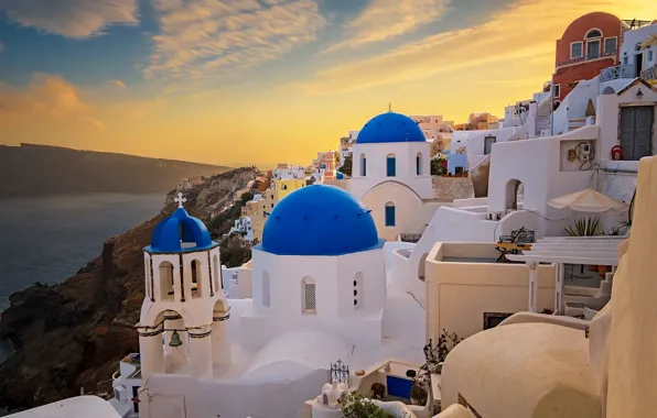 Picture Greece, Church, the island of Santorini, Ia