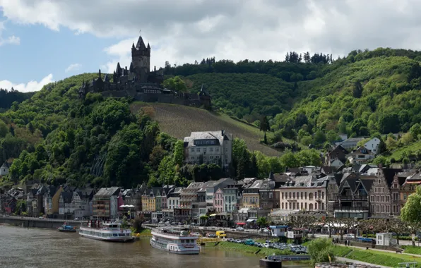 Picture castle, Germany, Cochem, Moselle