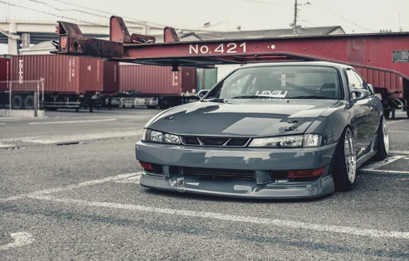 Silvia, Nissan, grey, S14