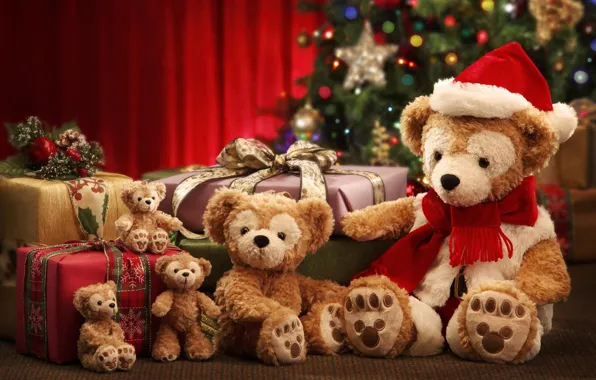 New Year, Holidays, Bears