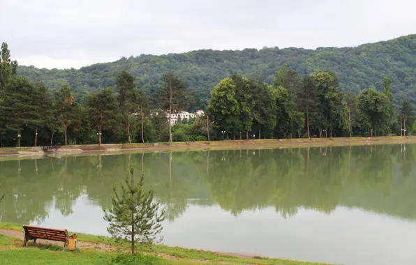 Water, lake, reflection, area