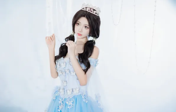 Beautiful, Asian, Model, Woman, Crown, Cute, Pretty, Petite