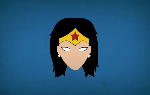 Minimalism, Wonder Woman, DC Comics, blo0p