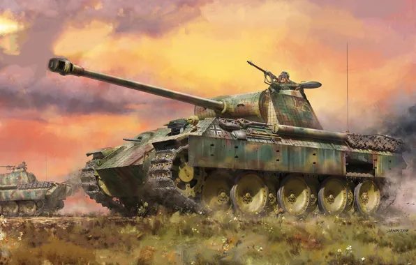 Panther, tank, jason, the Wehrmacht, average, panzerwaffe, Pz.Kpfw.V Panther A Early