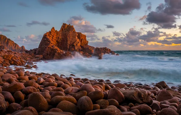 Landscape, stones, the ocean, rocks, coast, Australia