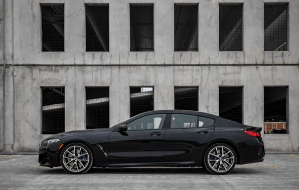 Picture black, coupe, BMW, side view, Gran Coupe, 2020, 8-Series, 2019