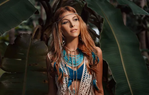 Girl, fashion, feathers, face, cute, gorgeous, female, earrings