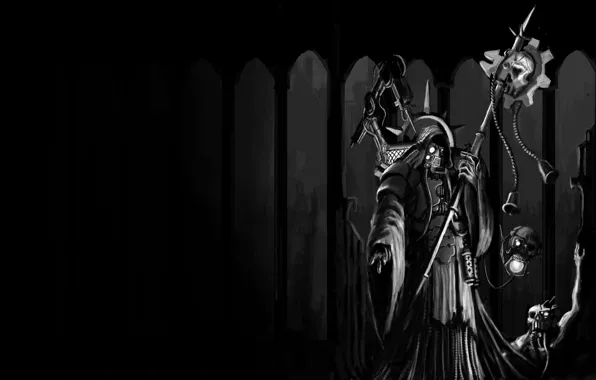 Picture darkness, fantasy, art, warhammer 40k, servitor, tehnogres
