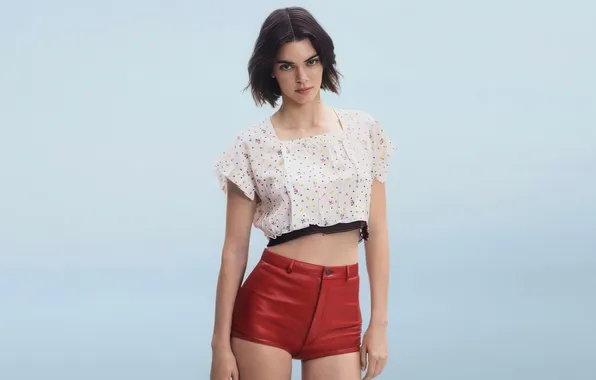 Look, girl, photo, model, shorts, brunette, top, beauty