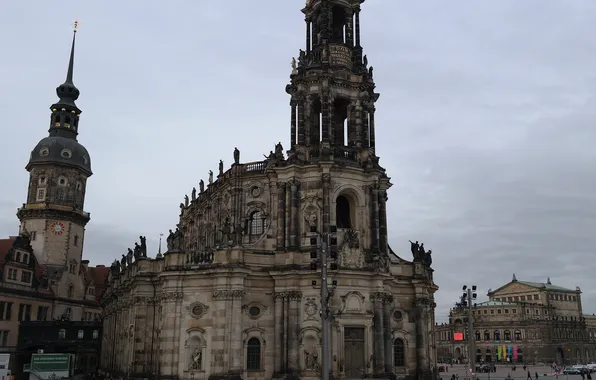 Germany, Dresden, Cathedral, Opera house, The Hofkirche, court Church