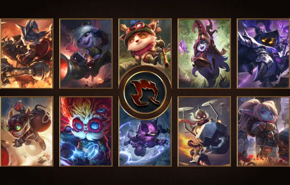 Wallpaper, logo, game, monster, armor, League of Legends, LOL, MOBA