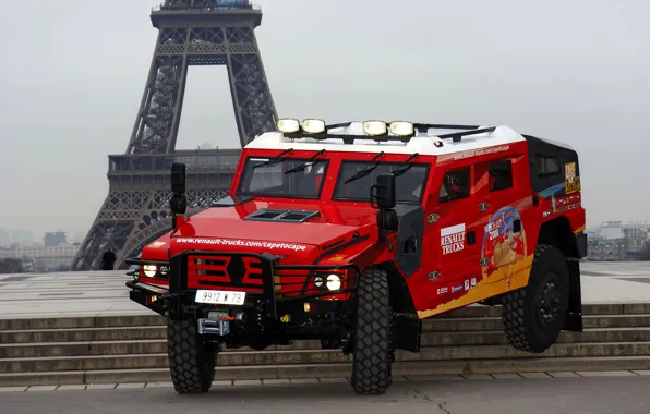 Picture red, SUV, stage, Renault, Sherpa, Renault Trucks