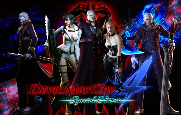 Picture lady, nero, devil may cry, dante, capcom, virgil, trish, Devil May Cry 4: Special Edition