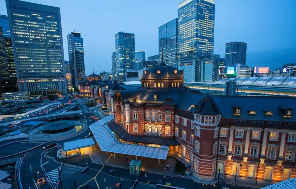 Street, skyscrapers, Japan, Tokyo, Tokyo, Japan, megapolis