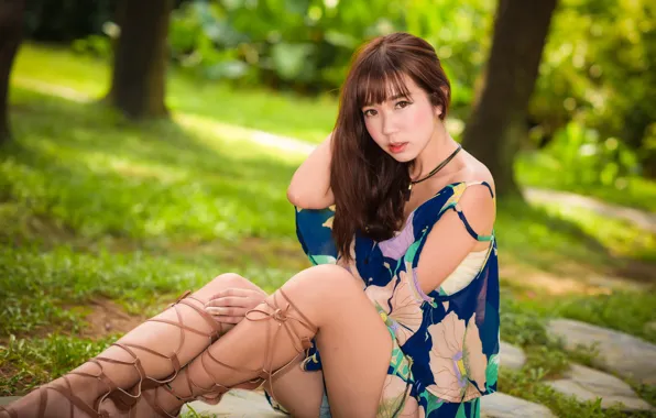 Picture summer, girl, face, hair, legs, cutie