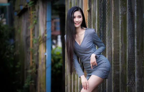 Picture girl, street, Asian