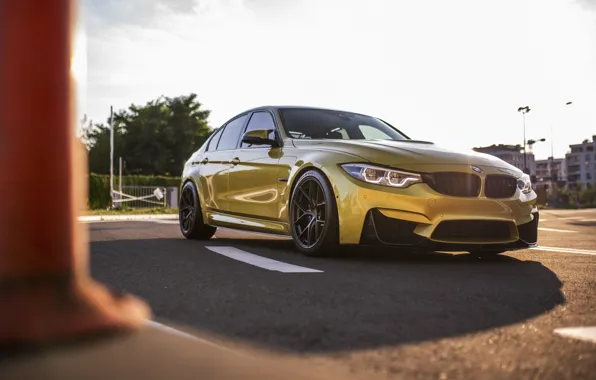 Yellow, Parking, F80, M3