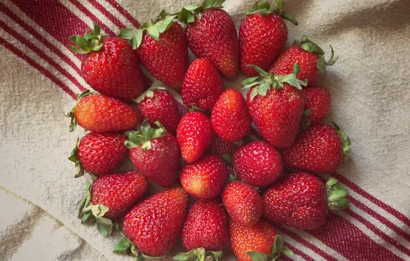Berries, towel, strawberry